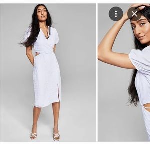 AND NOW THIS white midi cut-out dress M